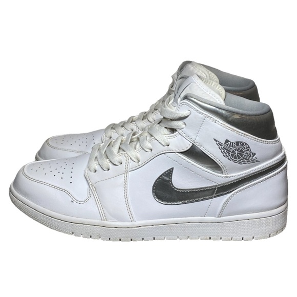 Nike Air Jordan 1 Retro Mid Pure Money Shoes Men’s 11 White Sneakers 554724-105 - Picture 16 of 16